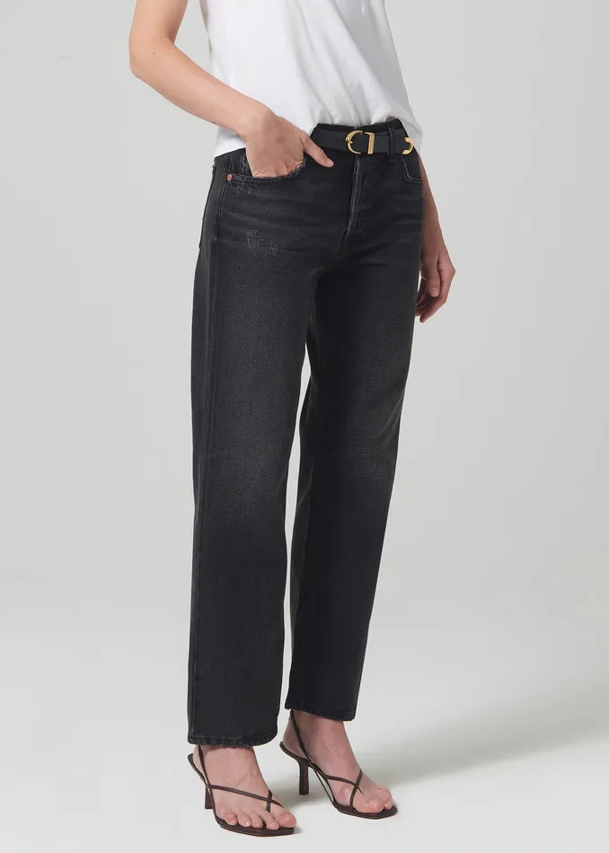 Women Jeans Citizens Of Humanity Neve Low Slung Relaxed In Obsidian