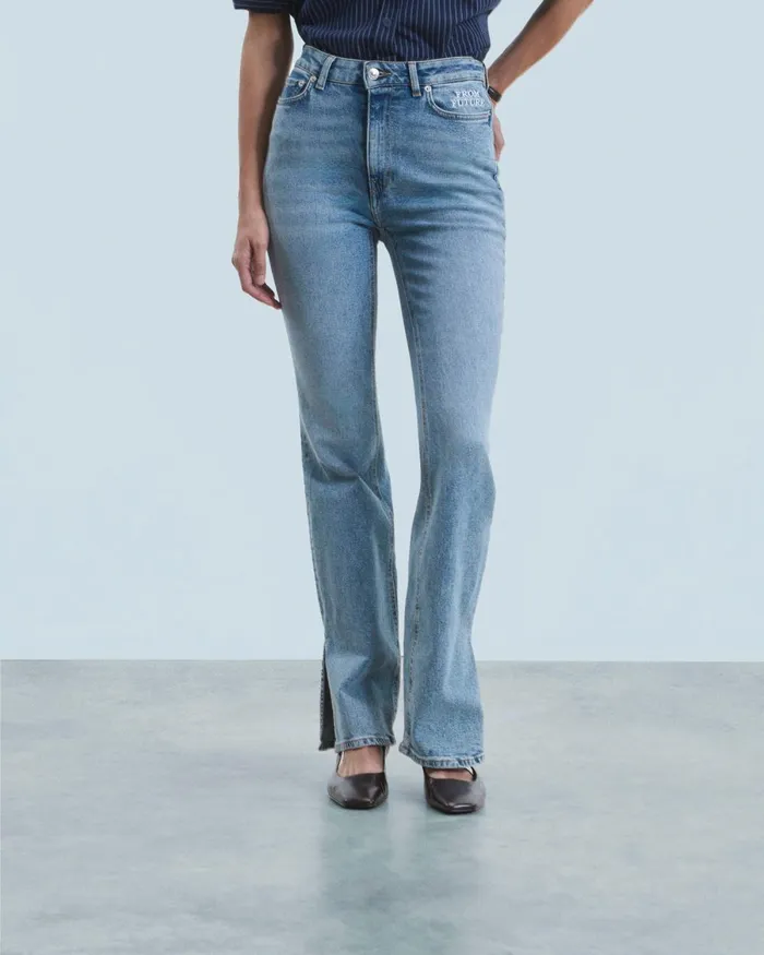 Women Jeans From Future Slit Bootcut Joe Jeans Light Blue