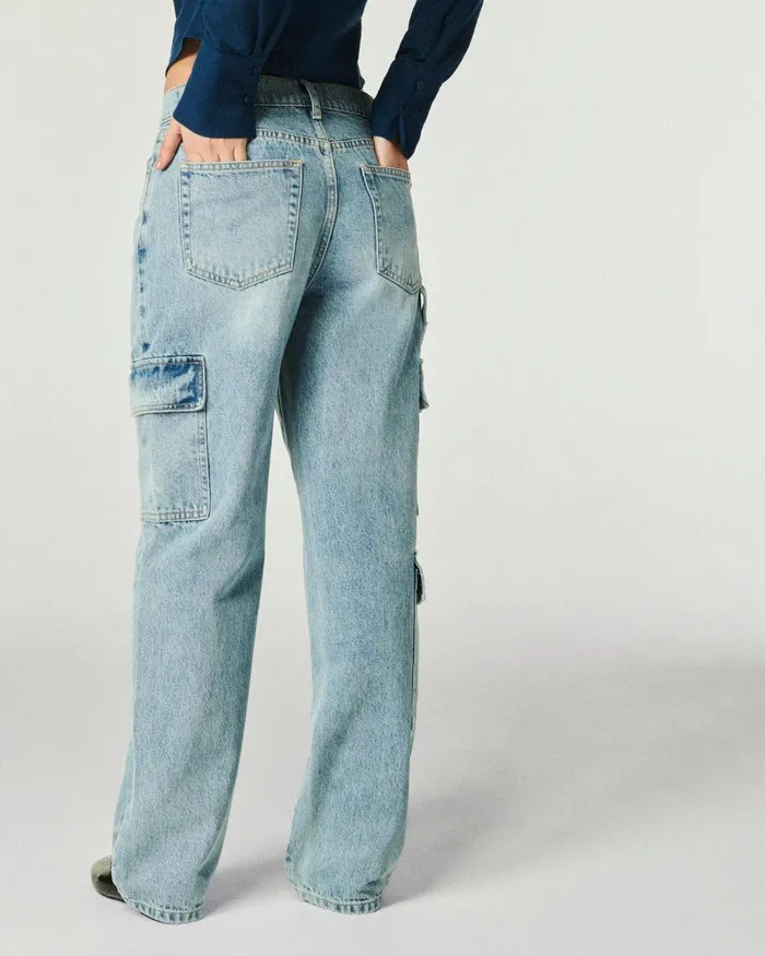 Women Jeans From Future Wide Jeans Light Blue