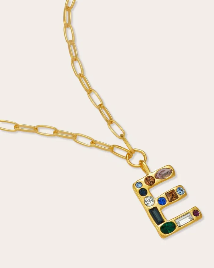 Women Jewel Letter Necklace Gold Ramy Brook Jewelry