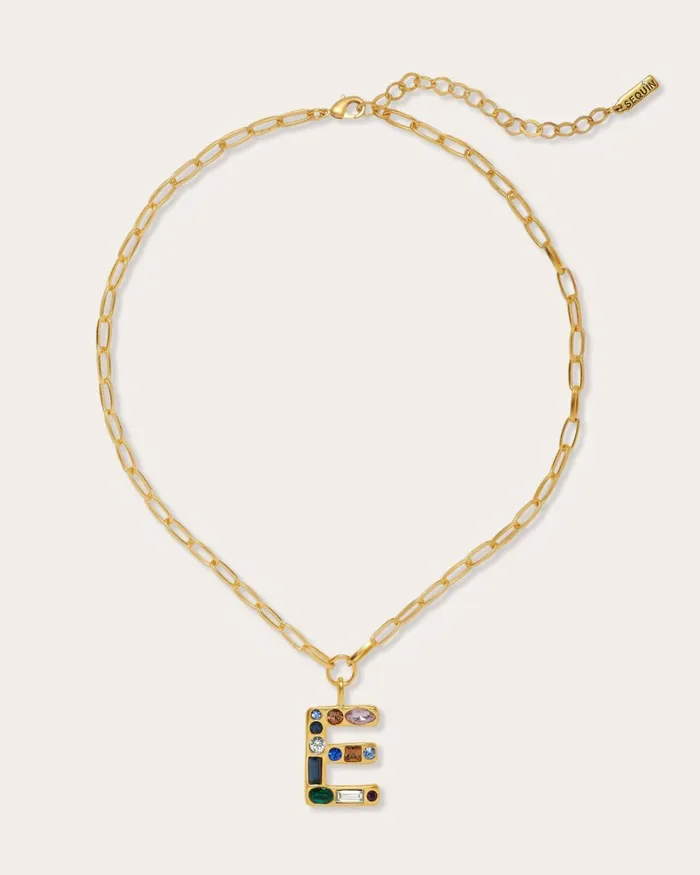Women Jewel Letter Necklace Gold Ramy Brook Jewelry