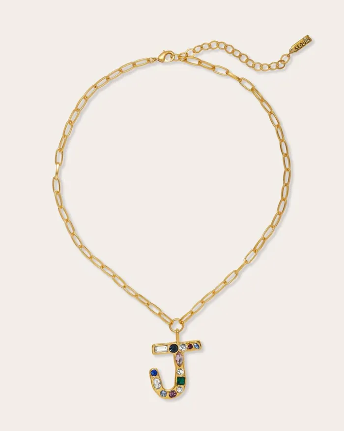 Women Jewel Letter Necklace Gold Ramy Brook Jewelry