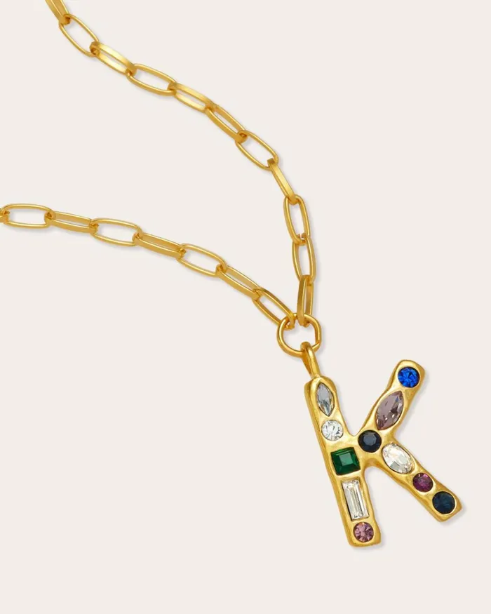 Women Jewel Letter Necklace Gold Ramy Brook Jewelry
