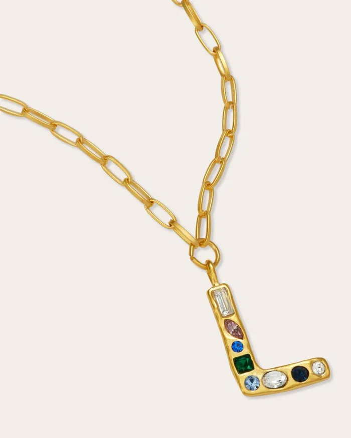 Women Jewel Letter Necklace Gold Ramy Brook Jewelry