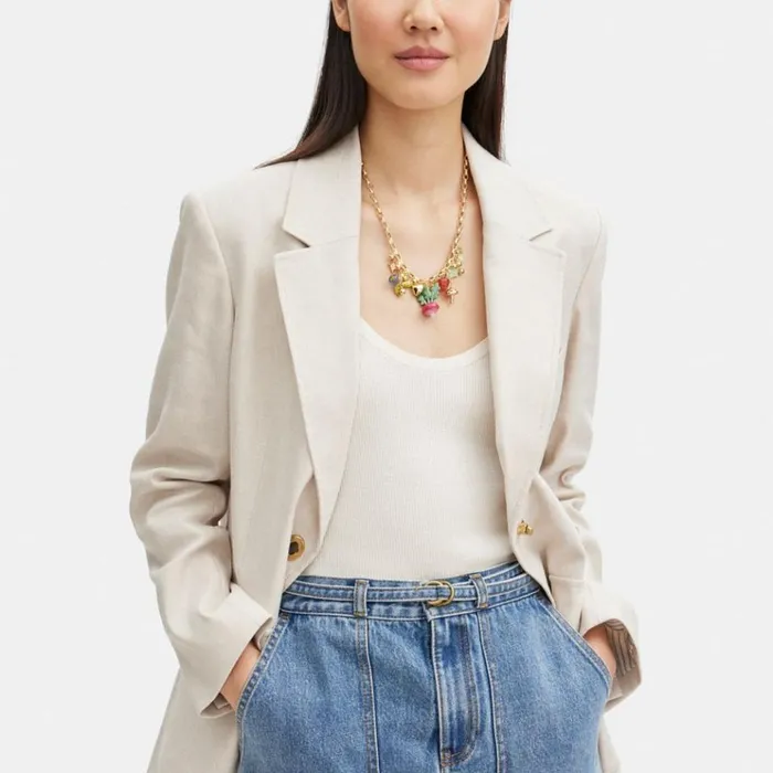 Women Jewelry Coach Coach X Observed By Us Charm Necklace Goldmulti