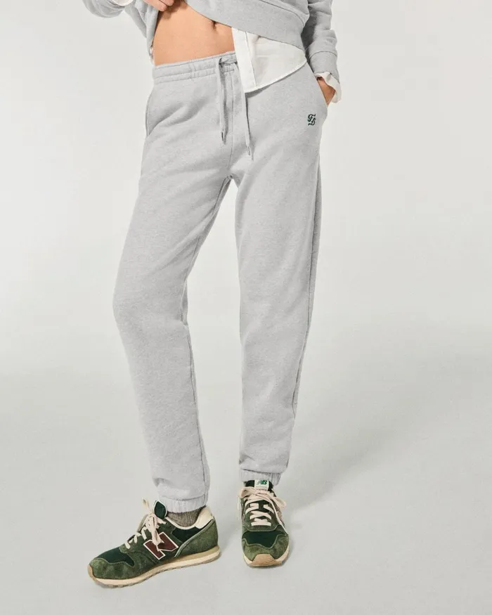 Women Joggers From Future Double F Straight Joggers Light Heather Gray