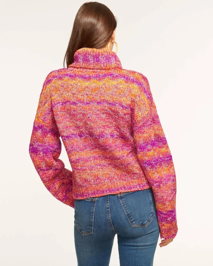 Women Juliette Turtleneck Sweater Cabernet Spacedye Ramy Brook Tops Women Juliette Turtleneck Sweater Cabernet Spacedye Ramy Brook Tops