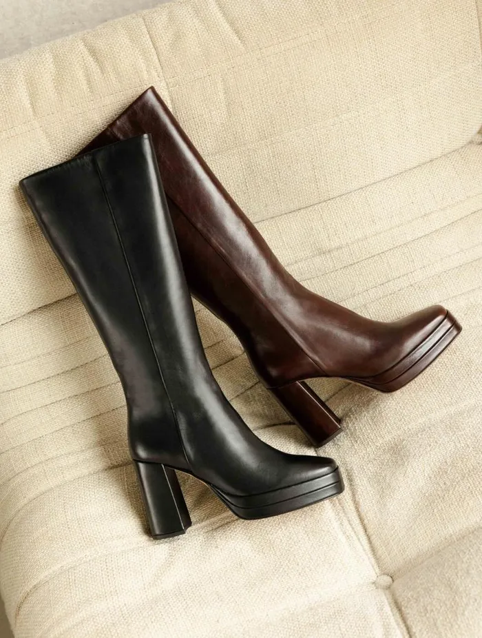 Women Knee High Boots Bobbies Millie Irish Coffee