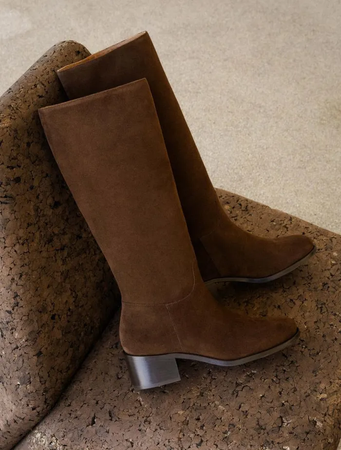 Women Knee High Boots Bobbies Zohra Rockies Brown