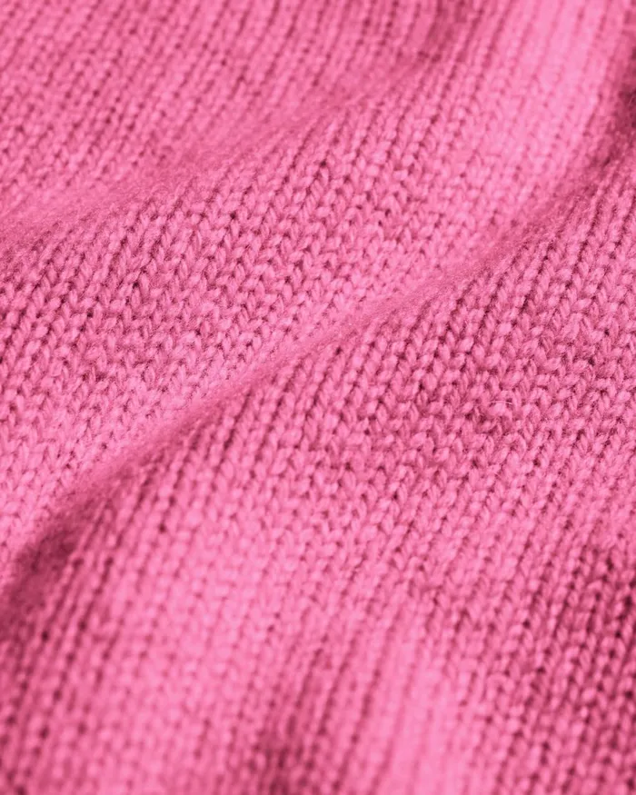 Women Knit Sweaters Colorful Standard Oversized Merino Wool Crew Bubblegum Pink