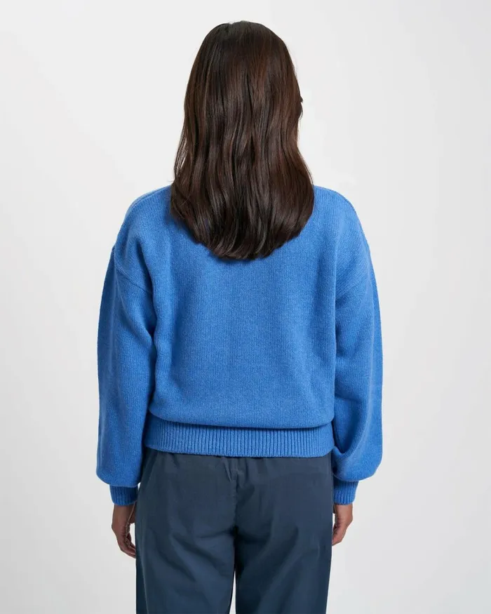 Women Knit Sweaters Colorful Standard Oversized Merino Wool Crew Oxblood Red