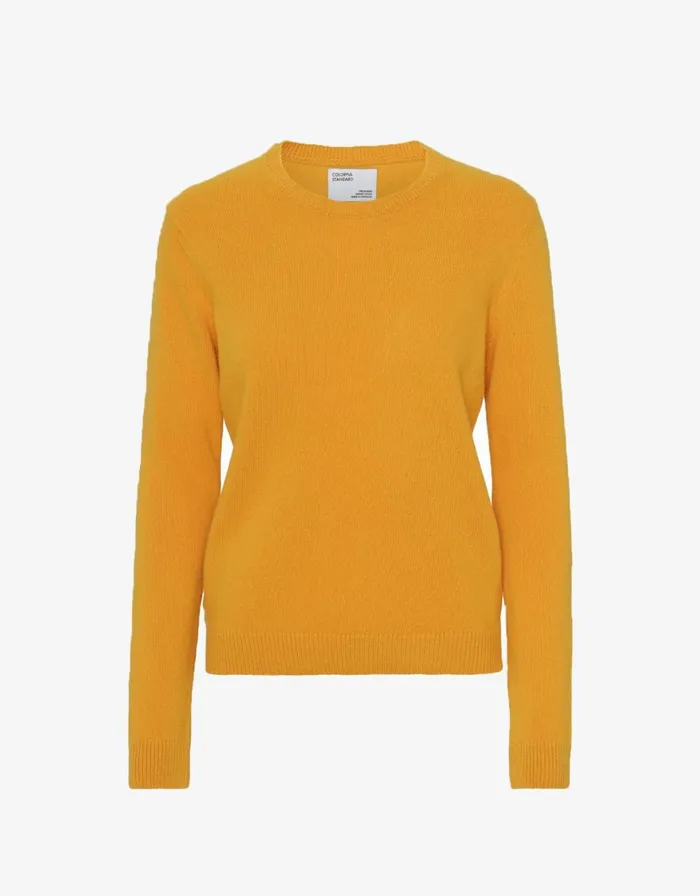 Women Knit Sweaters Colorful Standard Women Classic Merino Wool Crew Burned Yellow Women Knit Sweaters Colorful Standard Women Classic Merino Wool Crew Burned Yellow