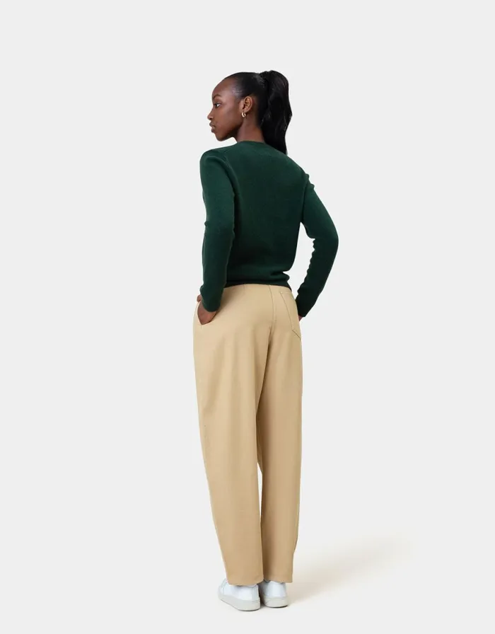 Women Knit Sweaters Colorful Standard Women Classic Merino Wool Crew Burned Yellow