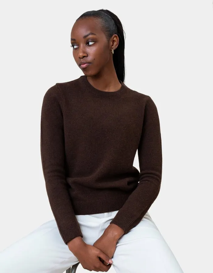 Women Knit Sweaters Colorful Standard Women Classic Merino Wool Crew Navy Blue