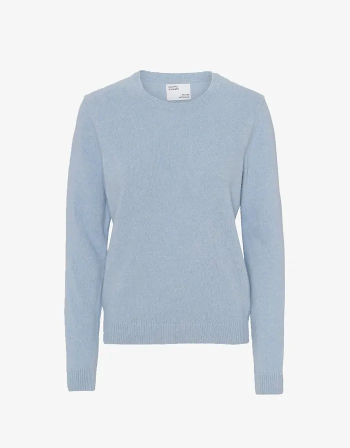 Women Knit Sweaters Colorful Standard Women Classic Merino Wool Crew Polar Blue Women Knit Sweaters Colorful Standard Women Classic Merino Wool Crew Polar Blue