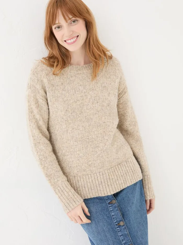 Women Knitwear Fat Face Gold Etta Sparkle Jumper Women Knitwear Fat Face Gold Etta Sparkle Jumper