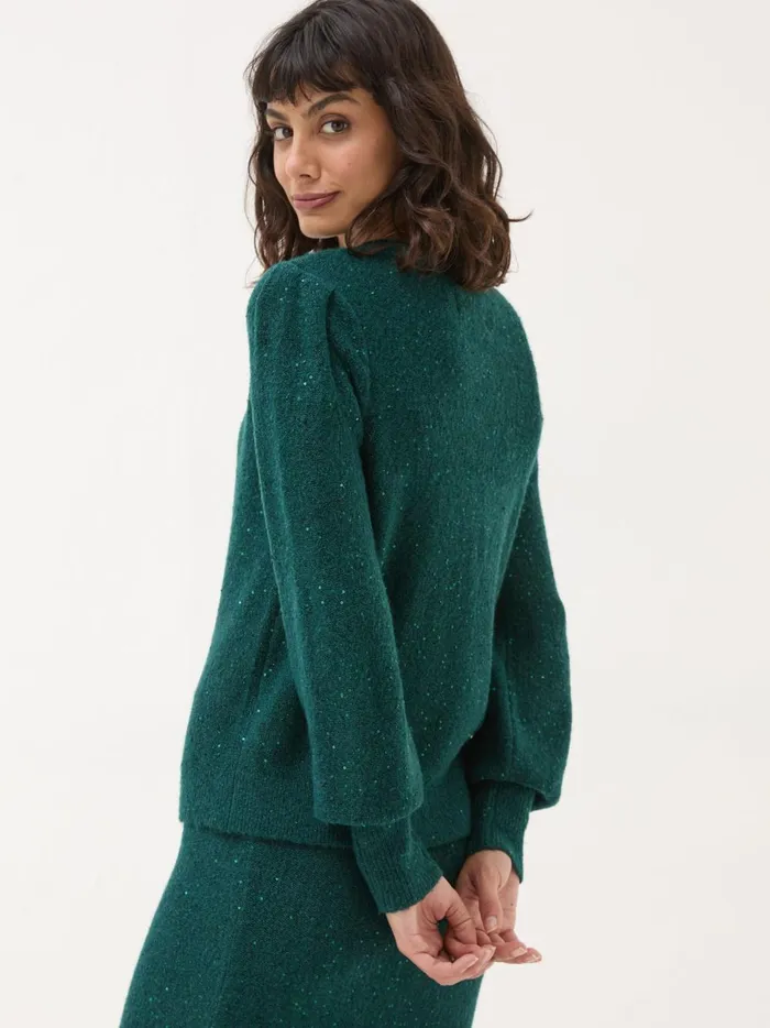 Women Knitwear Fat Face Teal Green Jasmine Jumper