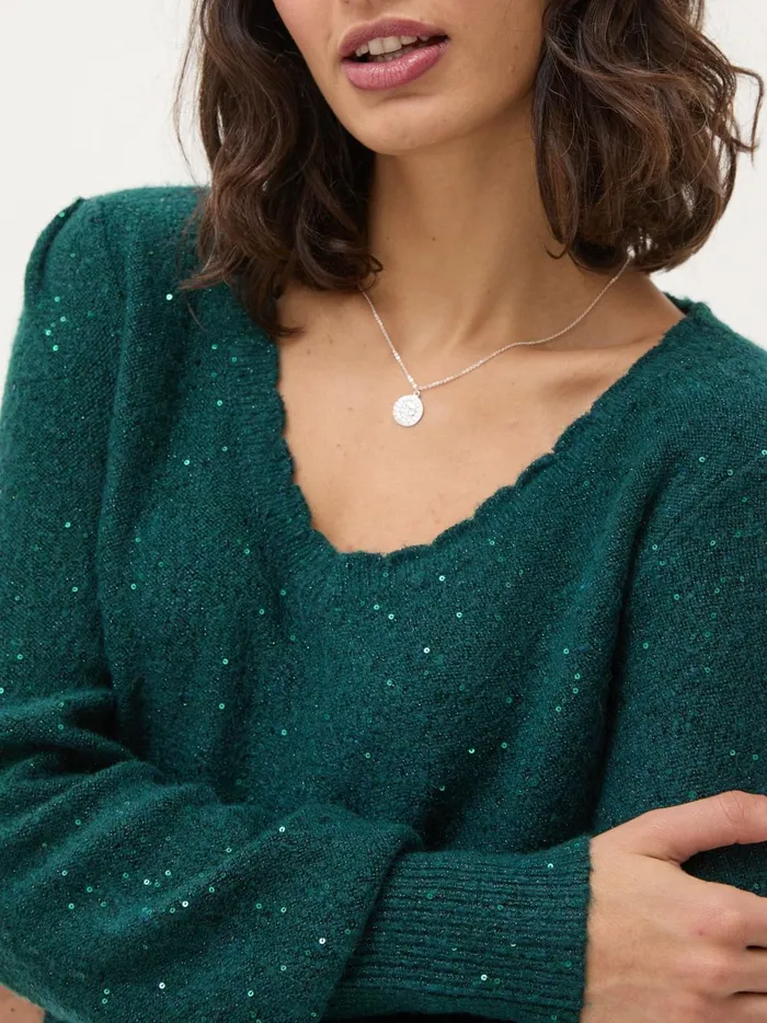 Women Knitwear Fat Face Teal Green Jasmine Jumper