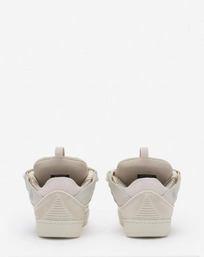 Women Lanvin Curb Leather Curb Sneakers Peach Women Lanvin Curb Leather Curb Sneakers Peach