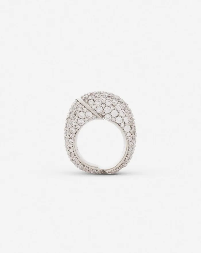 Women Lanvin Jewelry Haute Squence Rhinestone Ring Silvercrystal