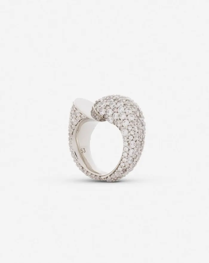 Women Lanvin Jewelry Haute Squence Rhinestone Ring Silvercrystal Women Lanvin Jewelry Haute Squence Rhinestone Ring Silvercrystal