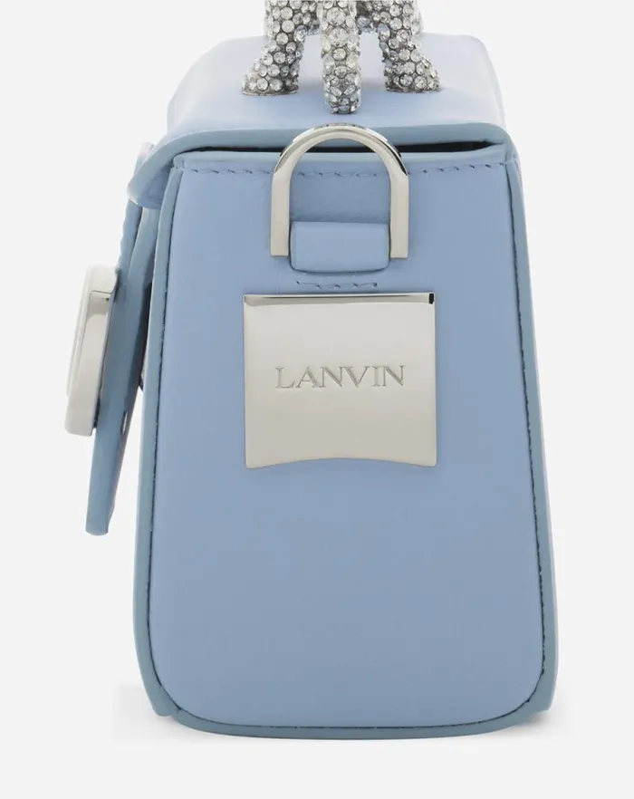 Women Lanvin Mini Bags and Clutches Nano Pencil Cat Bag In Leather And Rhinestone Newlanvin Blue Women Lanvin Mini Bags and Clutches Nano Pencil Cat Bag In Leather And Rhinestone Newlanvin Blue