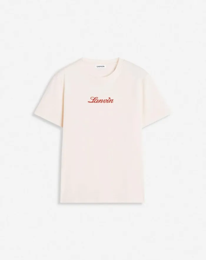 Women Lanvin TShirts and Sweatshirts Lanvin Embroidered Tshirt Powder Pink