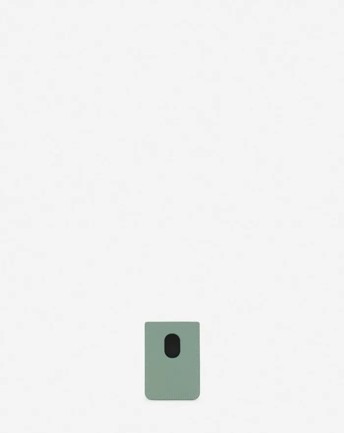 Women Lanvin Wallets and Small Leather Goods Magnetic Leather Cardholder Vert De Gris Women Lanvin Wallets and Small Leather Goods Magnetic Leather Cardholder Vert De Gris