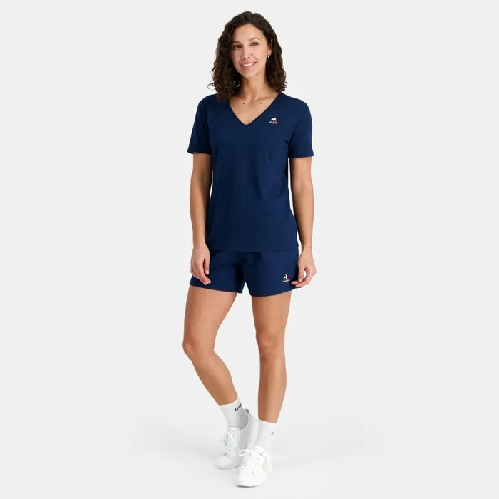 Women Le Coq Sportif Trousers Joggers And Shorts Essentiels Shorts Victory Blue