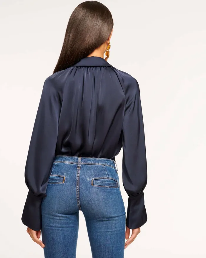 Women Lyla VNeck Blouse Navy Ramy Brook Tops Women Lyla VNeck Blouse Navy Ramy Brook Tops