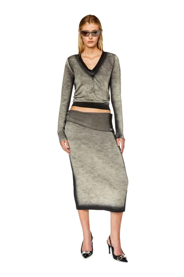 Women MKos Grey Diesel Knitwear