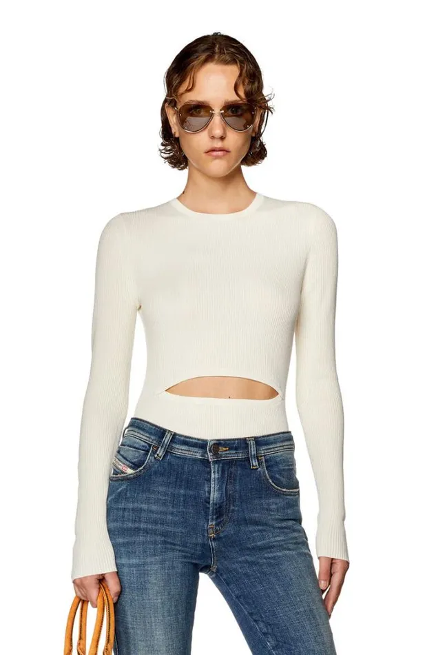 Women MPeris White Diesel Knitwear Women MPeris White Diesel Knitwear