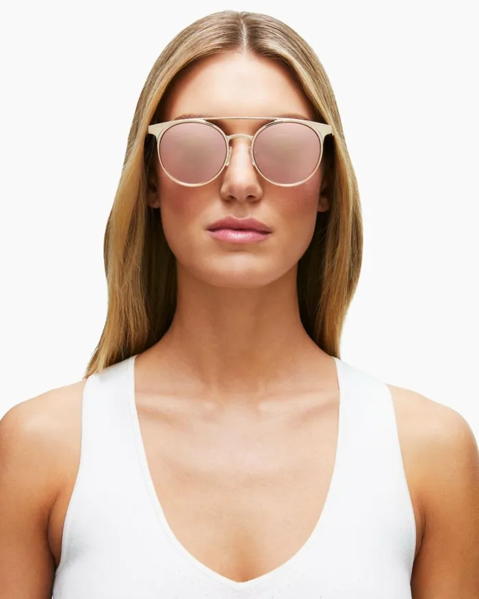 Women Malibu Round Sunglasses Blue Silver Ramy Brook Swimwear Women Malibu Round Sunglasses Blue Silver Ramy Brook Swimwear