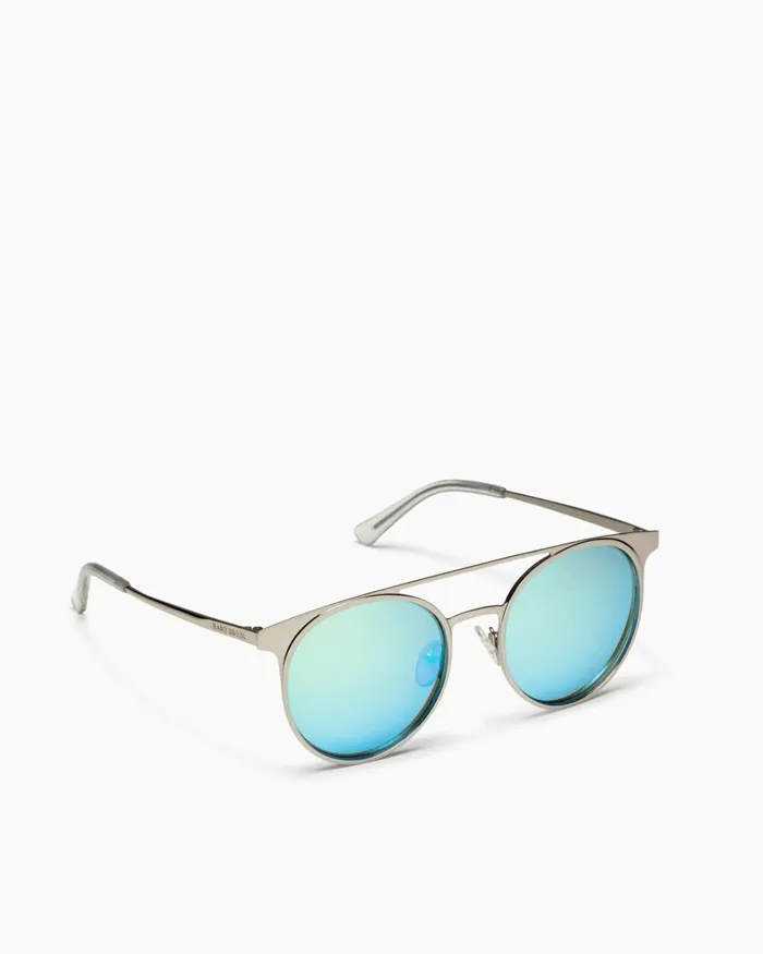 Women Malibu Round Sunglasses Blue Silver Ramy Brook Swimwear Women Malibu Round Sunglasses Blue Silver Ramy Brook Swimwear