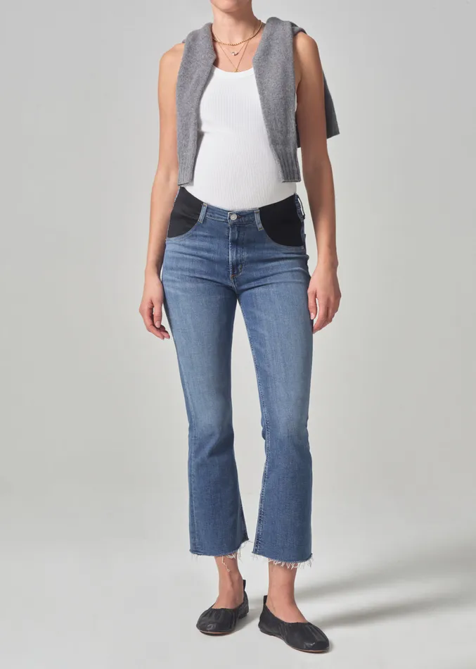 Women Maternity Citizens Of Humanity Maternity Isola Mid Rise Cropped Boot In Lawless