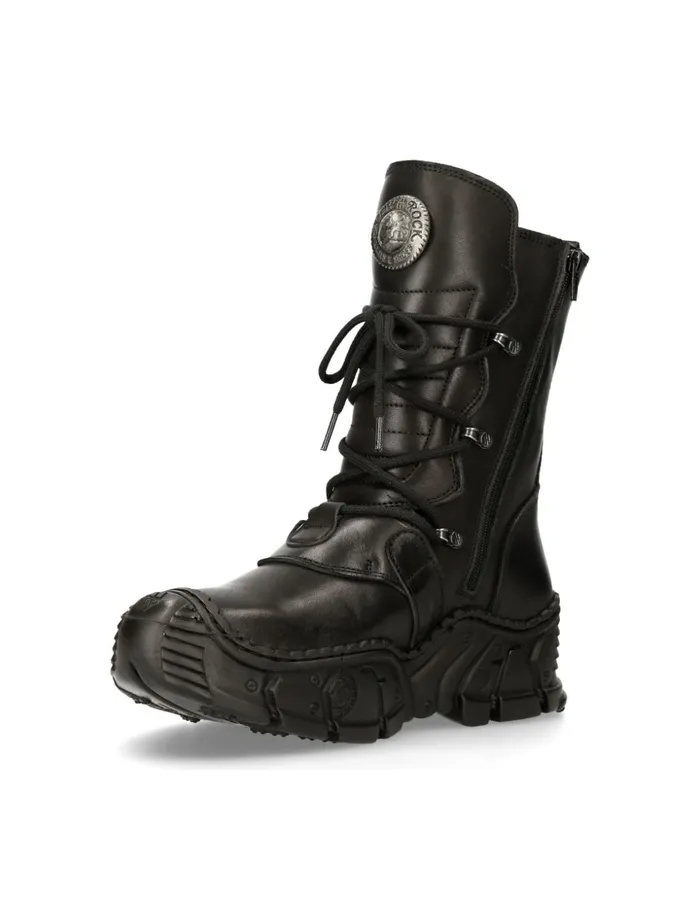 WomenMen Ankle Boot Black Impact MImpact013S1 New Rock Boots WomenMen Ankle Boot Black Impact MImpact013S1 New Rock Boots