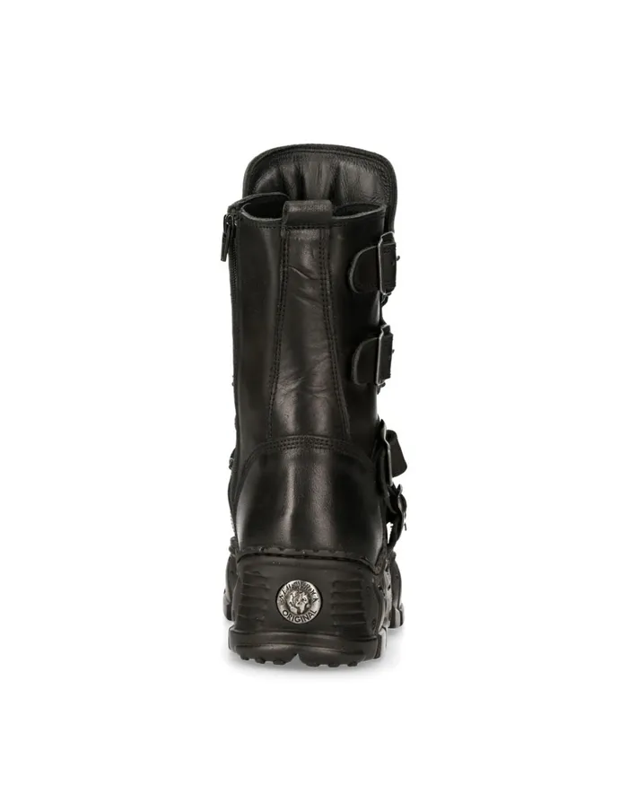 WomenMen Ankle Boot Black Impact MImpact013S1 New Rock Boots WomenMen Ankle Boot Black Impact MImpact013S1 New Rock Boots