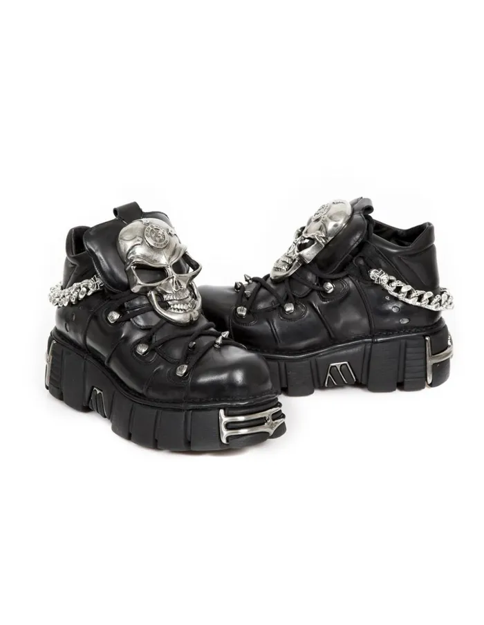WomenMen Ankle Boot Metallic M1491S1 New Rock Booties WomenMen Ankle Boot Metallic M1491S1 New Rock Booties