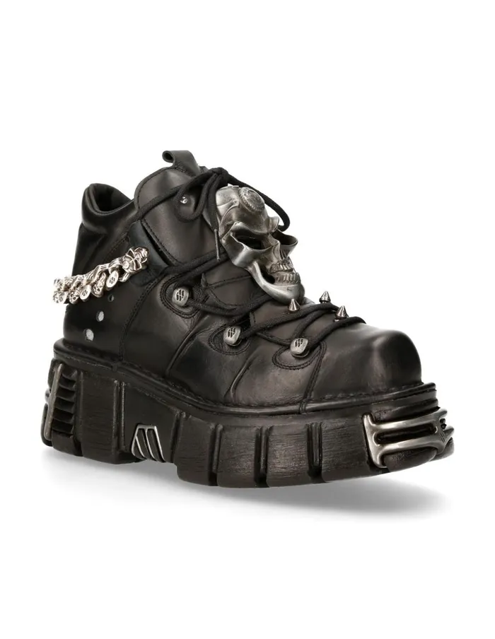 WomenMen Ankle Boot Metallic M1491S1 New Rock Booties WomenMen Ankle Boot Metallic M1491S1 New Rock Booties