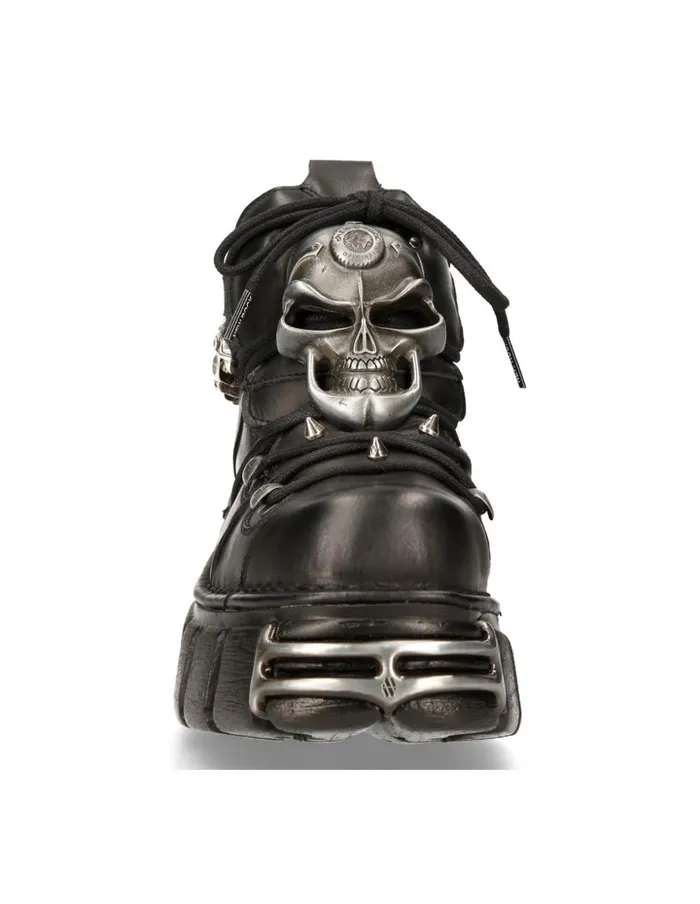 WomenMen Ankle Boot Metallic M1491S1 New Rock Booties WomenMen Ankle Boot Metallic M1491S1 New Rock Booties