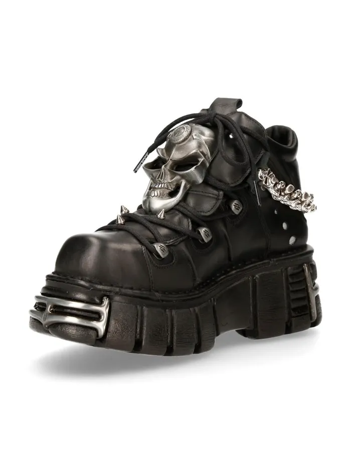 WomenMen Ankle Boot Metallic M1491S1 New Rock Booties WomenMen Ankle Boot Metallic M1491S1 New Rock Booties