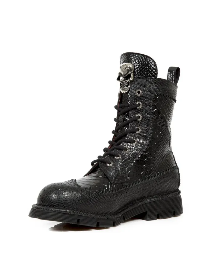 WomenMen Ankle Boot Metallic MNewmili110C9 New Rock Boots WomenMen Ankle Boot Metallic MNewmili110C9 New Rock Boots
