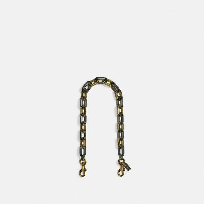 WomenMen Bag Straps and Keychains Coach Link Chain Strap Brasspewter