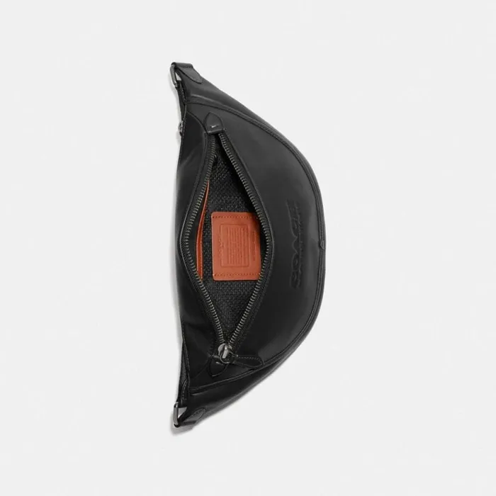 WomenMen Belt Bags Coach League Belt Bag Black Copperblack