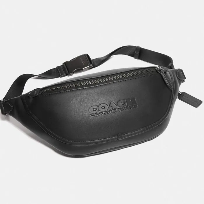 WomenMen Belt Bags Coach League Belt Bag Black Copperblack