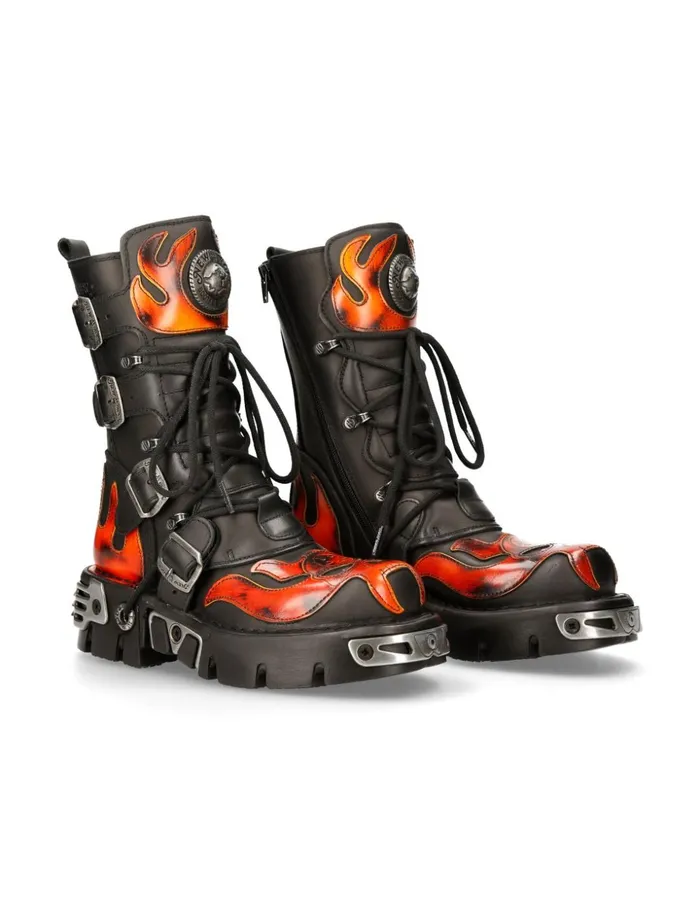 WomenMen Boot Metallic M107S1 New Rock Boots