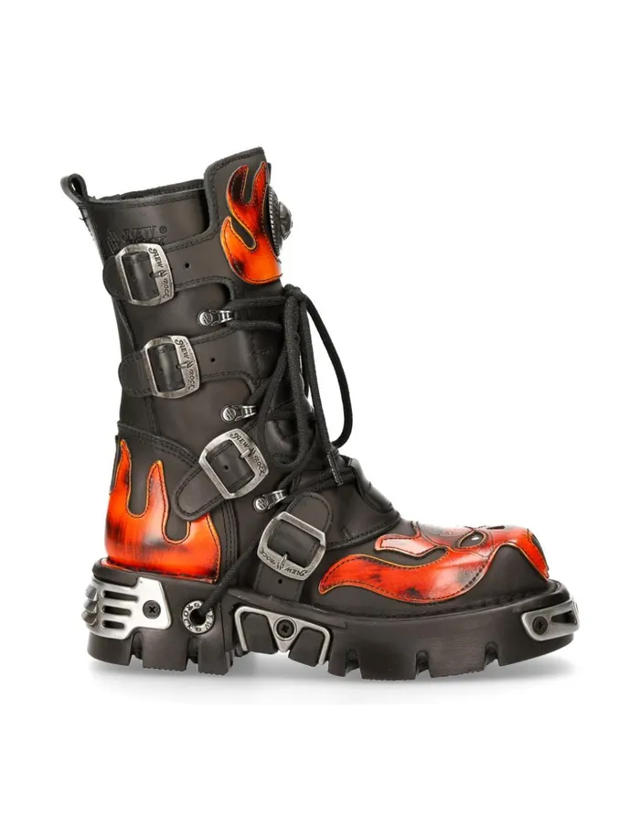 WomenMen Boot Metallic M107S1 New Rock Boots WomenMen Boot Metallic M107S1 New Rock Boots
