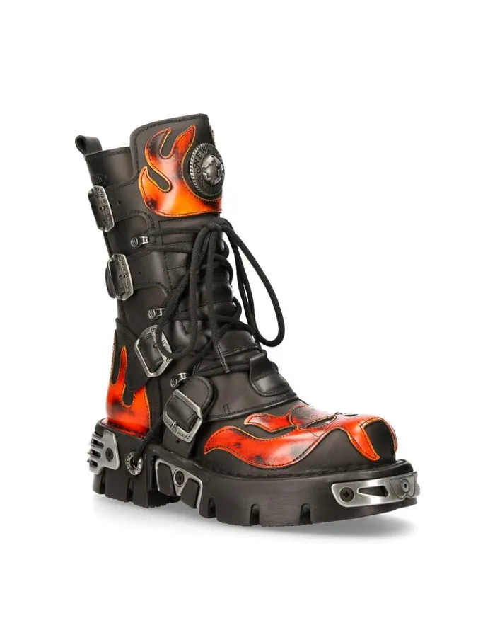 WomenMen Boot Metallic M107S1 New Rock Boots WomenMen Boot Metallic M107S1 New Rock Boots