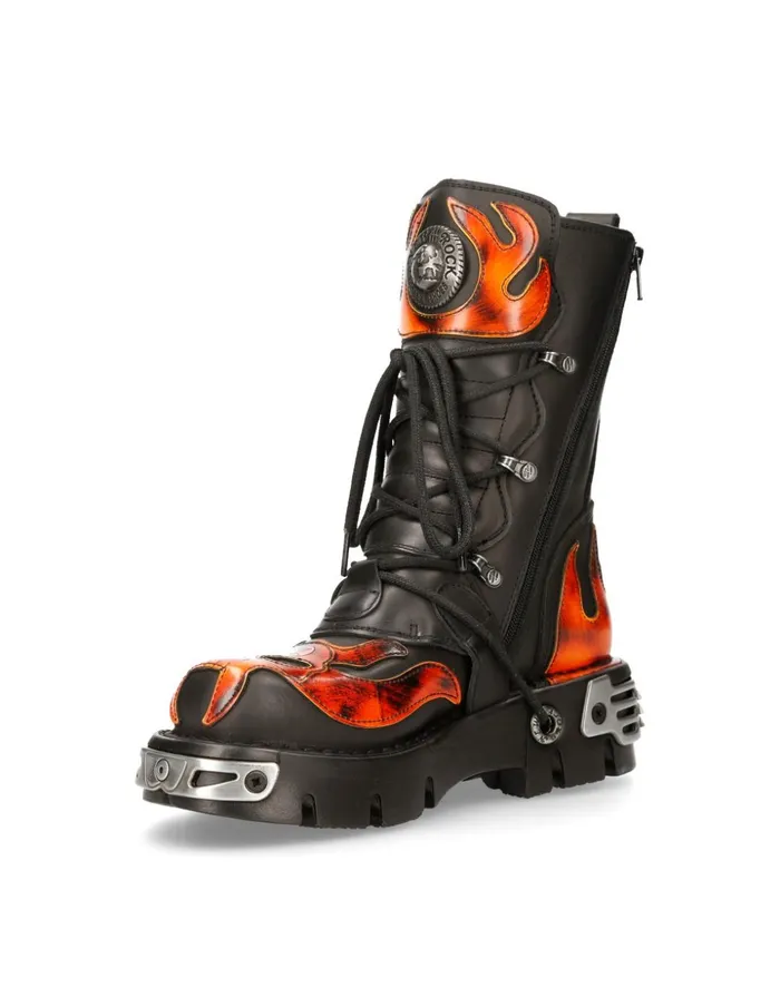 WomenMen Boot Metallic M107S1 New Rock Boots WomenMen Boot Metallic M107S1 New Rock Boots