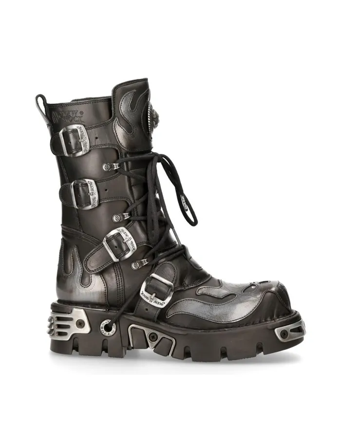 WomenMen Boot Metallic M107S2 New Rock Boots WomenMen Boot Metallic M107S2 New Rock Boots